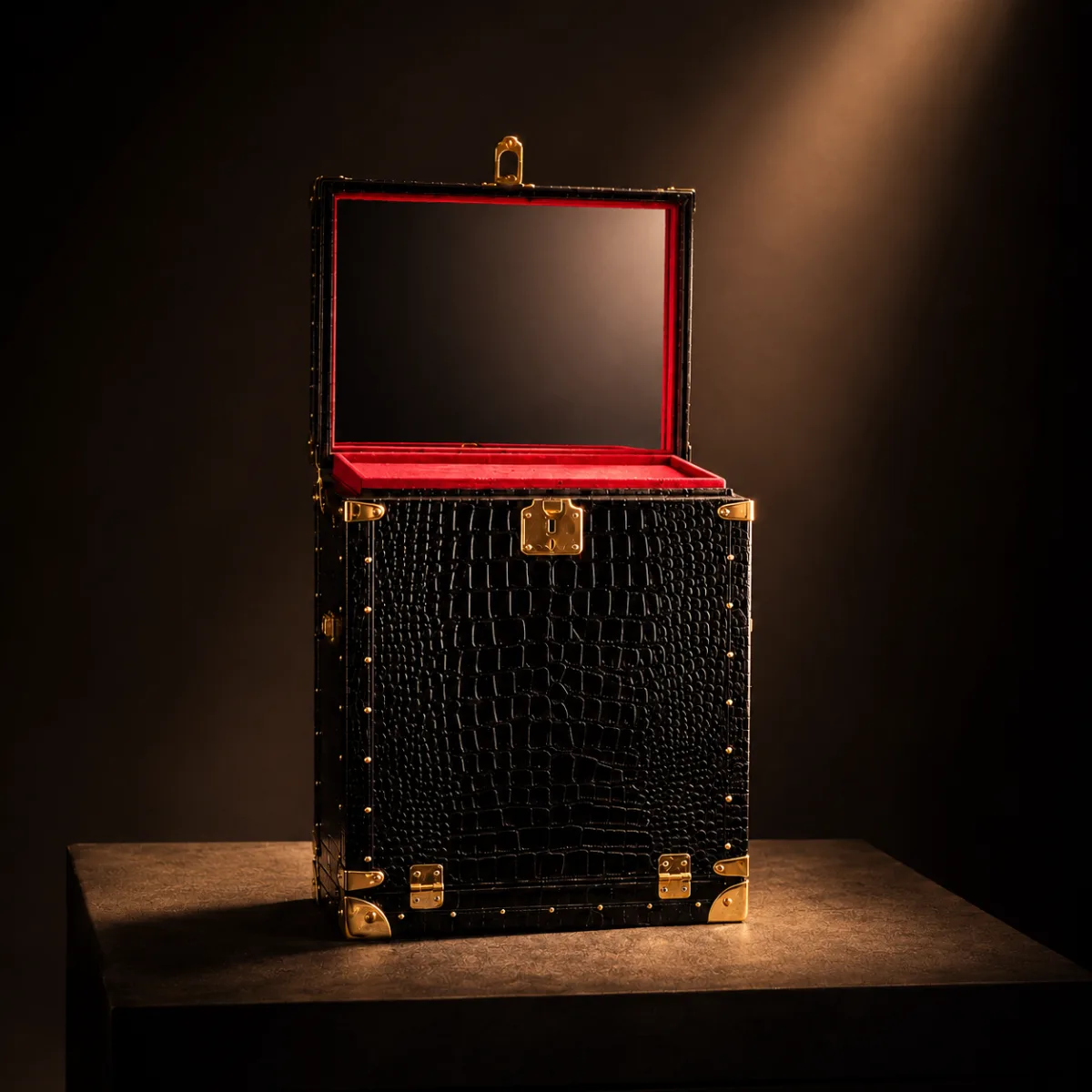 Exceptional trunk custom-crafted for a luxury brand